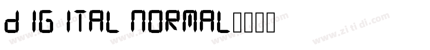 digital normal字体转换